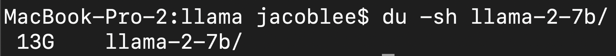 screenshot of Jacob's terminal